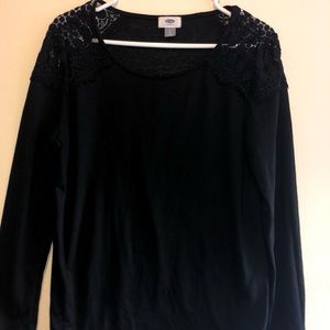 Black long sleeve with shoulder detail